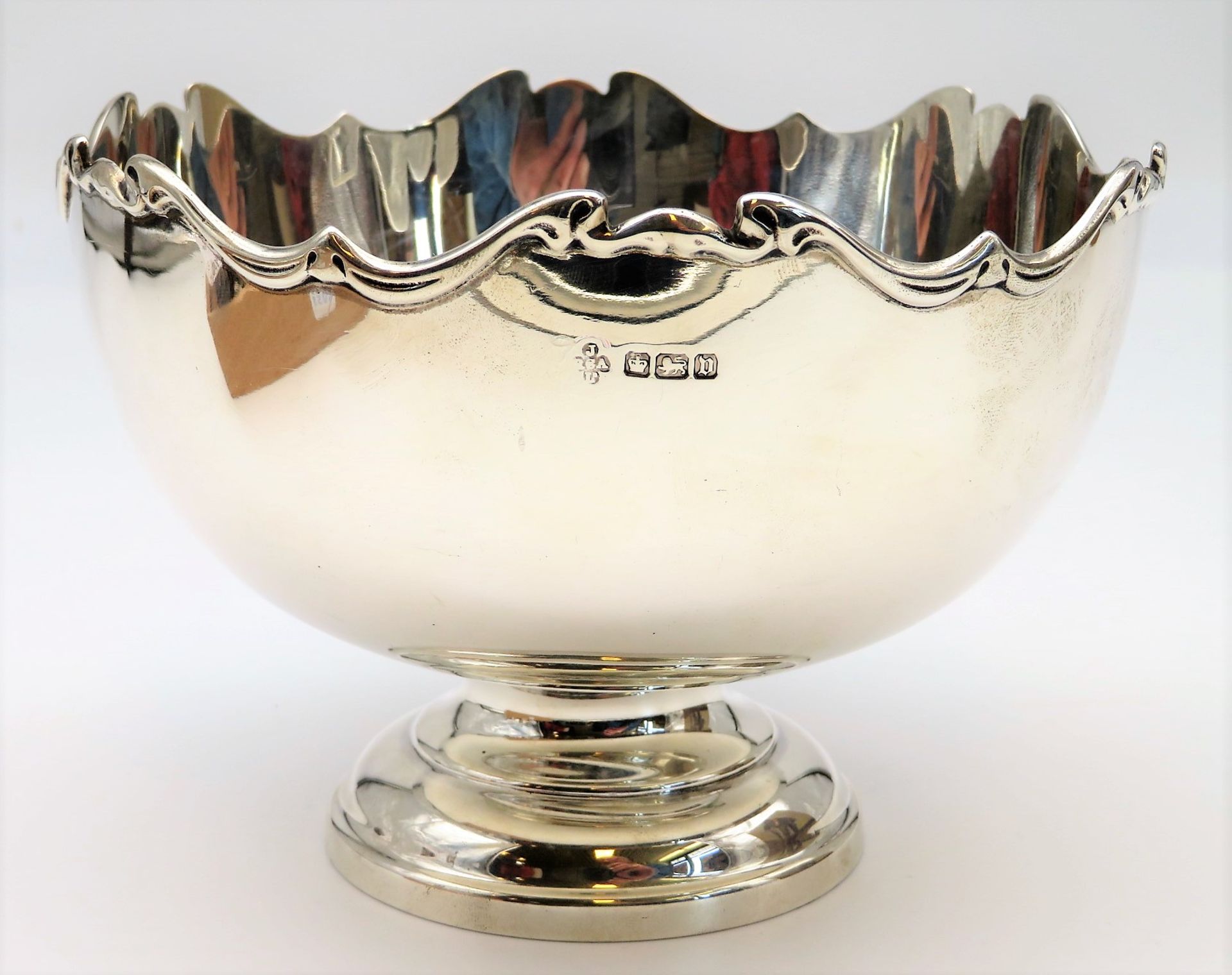 Aufsatzschale/Tazza, England, 925er Sterlingsilber, gepunzt, 253 g, sign. "Jays Oxford Street", h 1