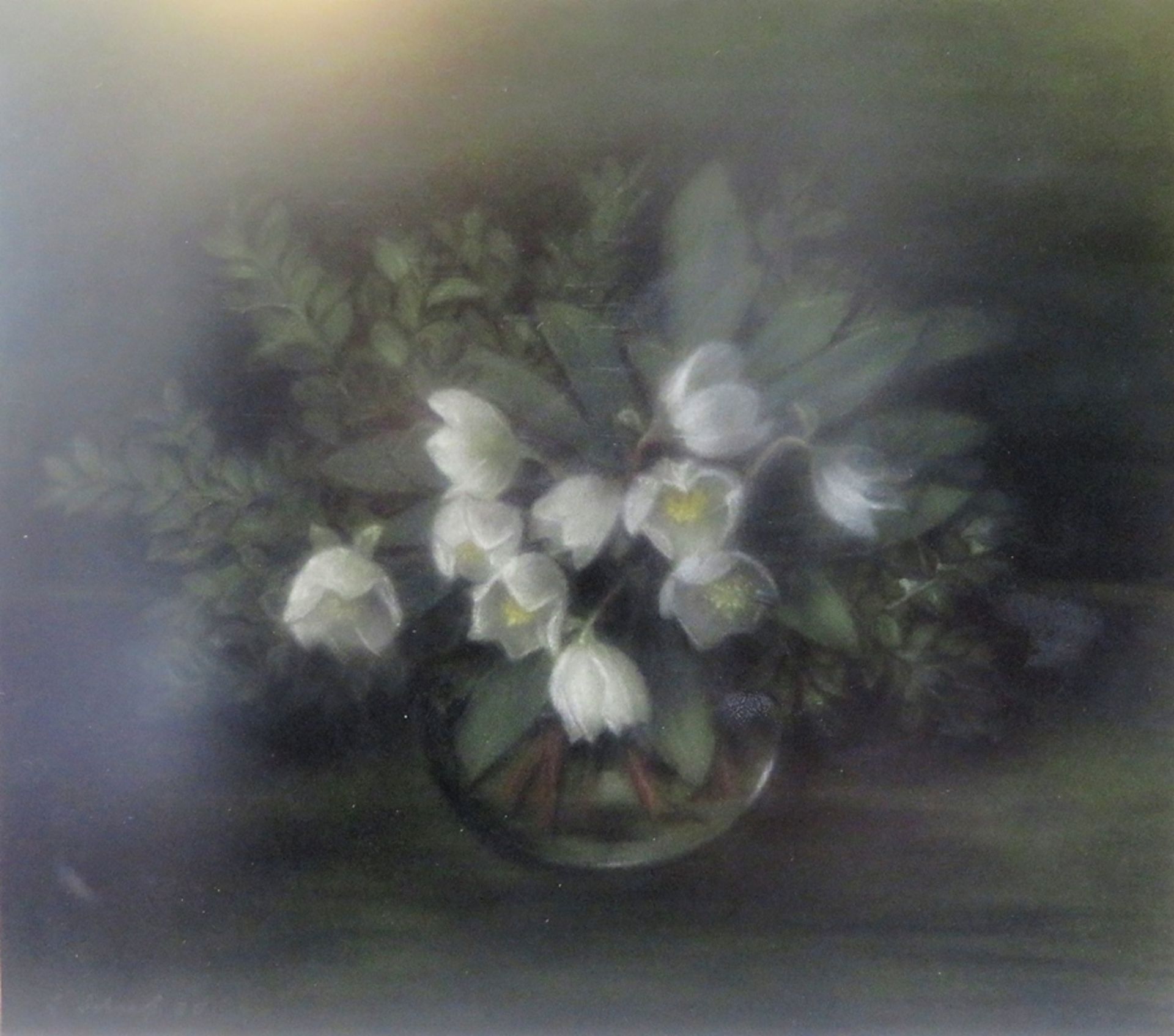 Schutz, L., "Stillleben mit Christrosen", li.u.sign.u.dat. (18)70, Pastell, 39,5 x 45 cm, Wechselra