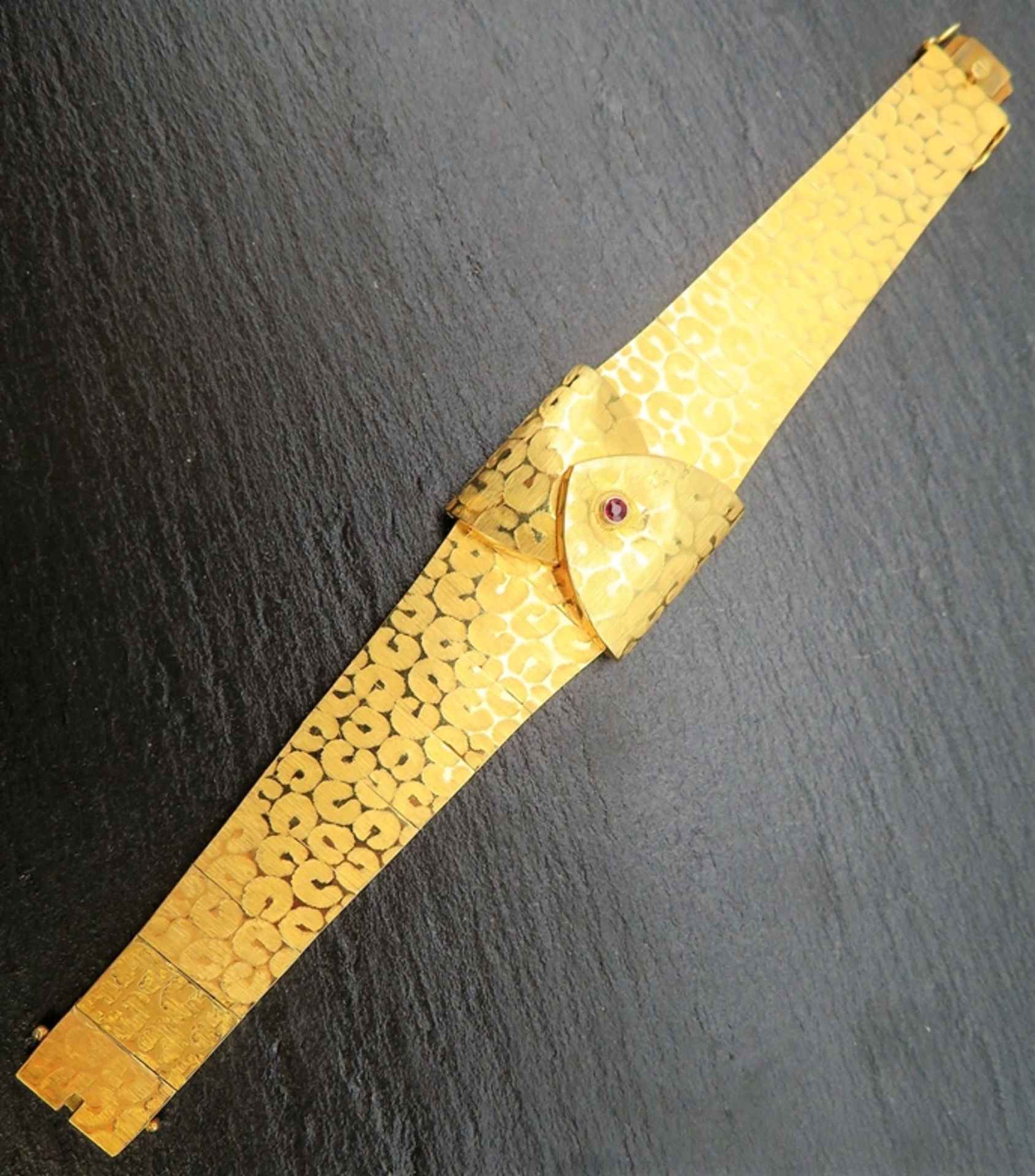 Designer Armbanduhr, Schweiz, Colin, 1960/70er Jahre, als Armband tragbar, verdecktes Zifferblatt b