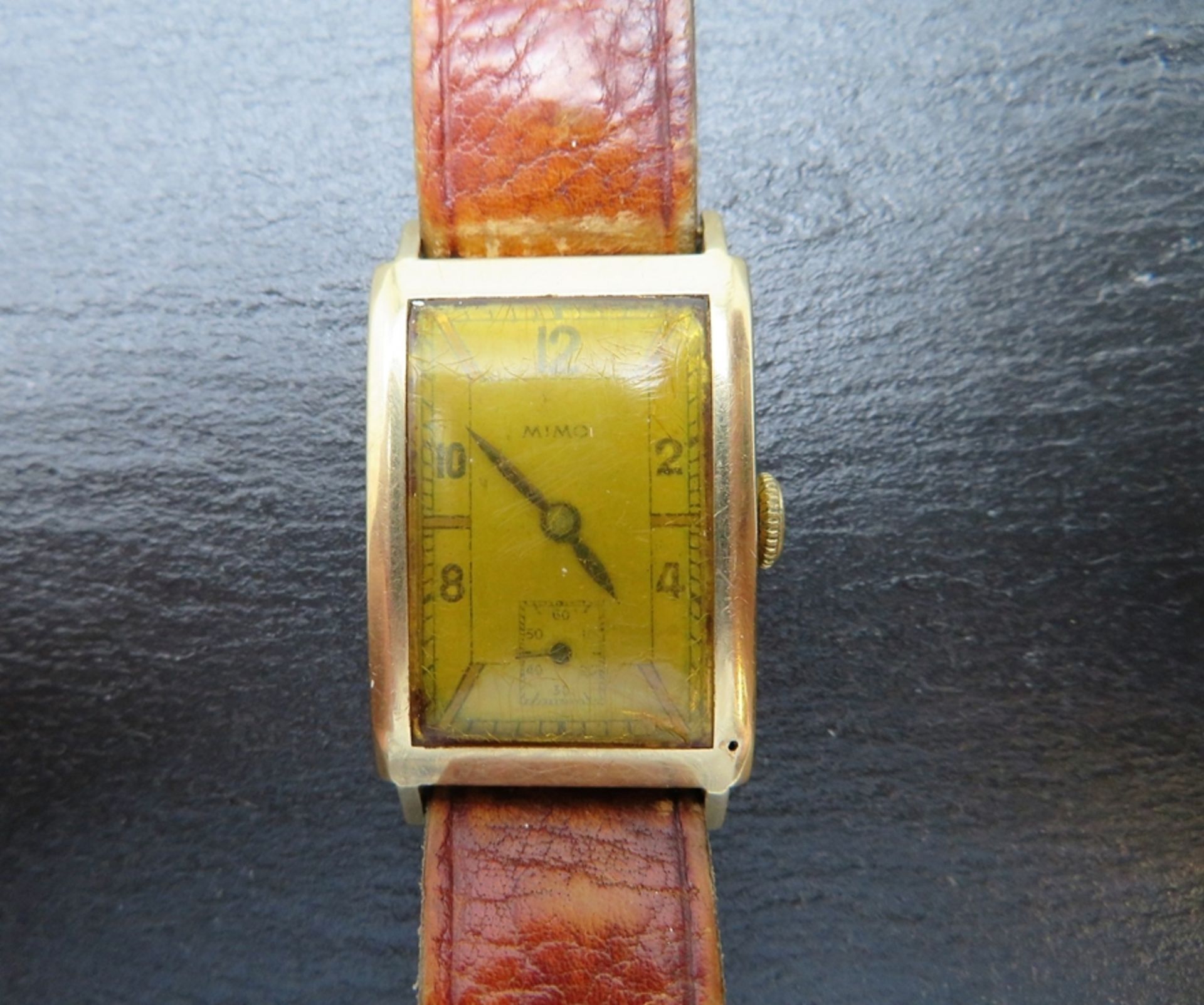 Vintage HAU, Mimo, 1920/30er Jahre, Gehäuse 585er Gelbgold, gepunzt, brutto 20,6 g, Kronenaufzug, W