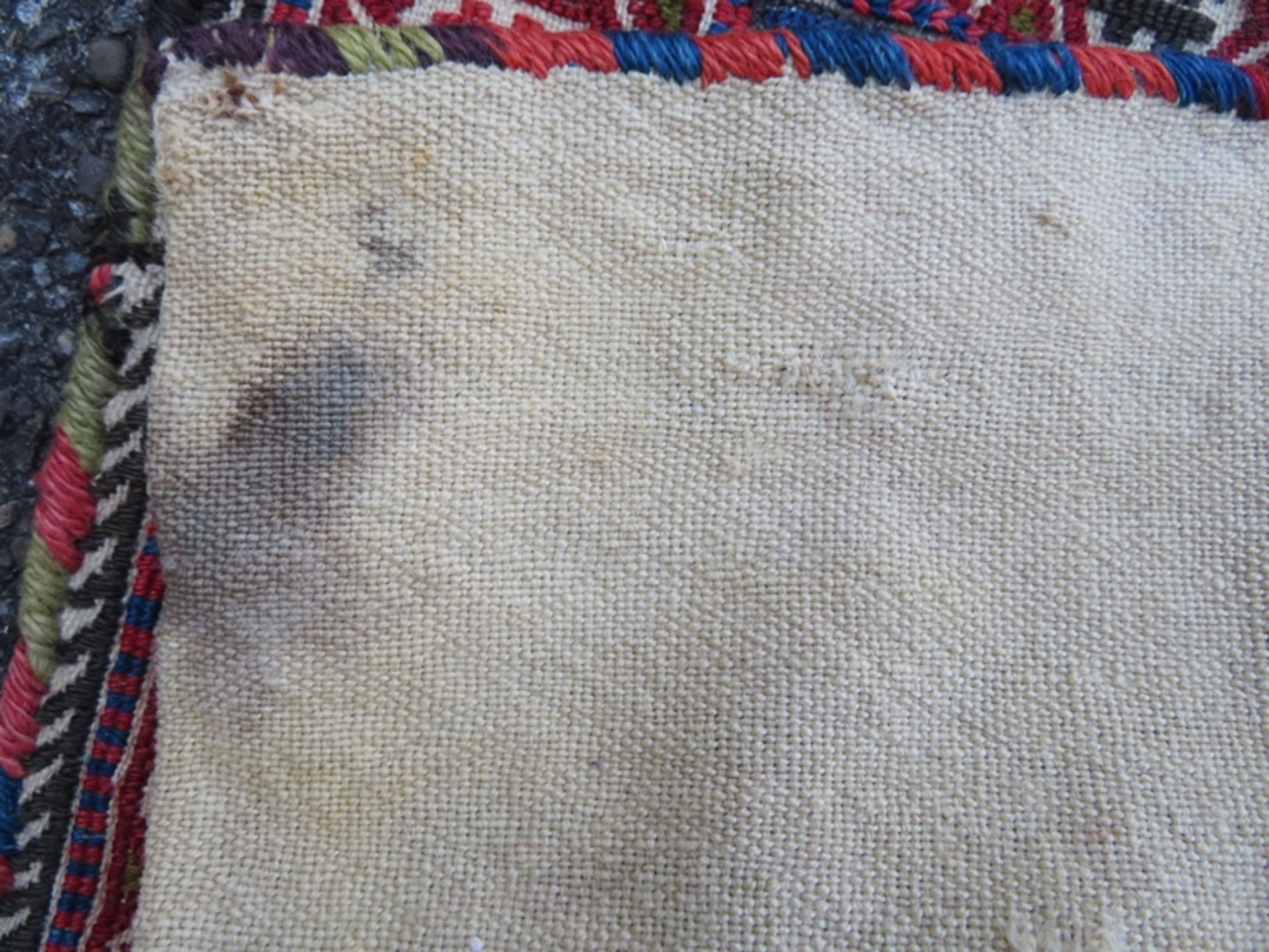 Seltene Satteltasche, Sumach, alt, ca. 128 x 46 cm. - Bild 4 aus 4