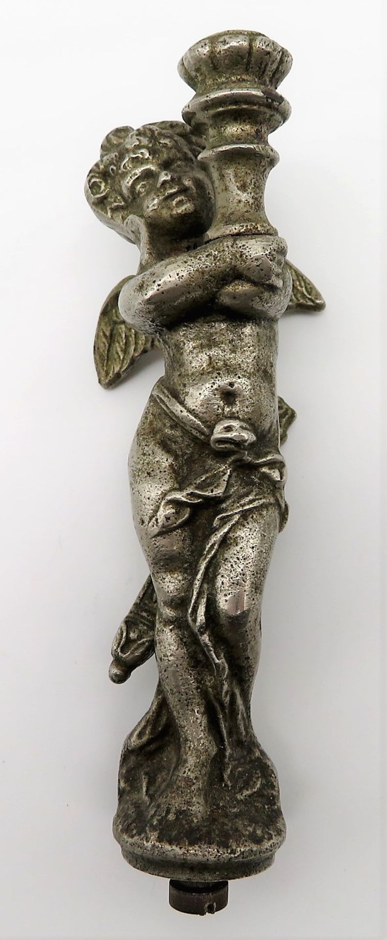 Aufsatzfigur/Dekorobjekt, Amor, um 1900, Weißguss, h 12 cm, d 4 cm.