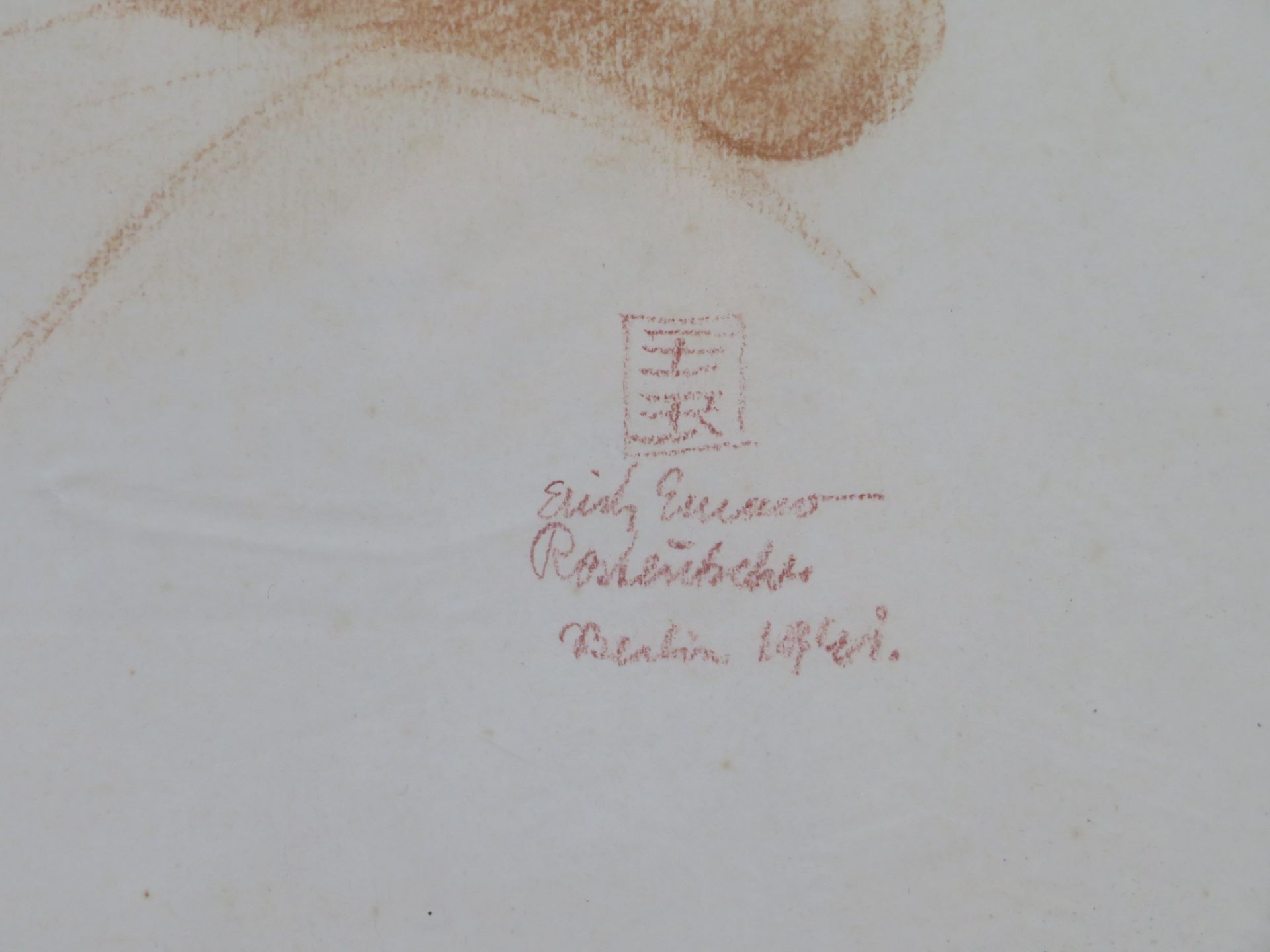 Undeutlich signiert (Erich Emano R[...]), "Damenporträt", re.u.unles.sign.u.bez. Berlin 1941 (?), R - Bild 2 aus 2