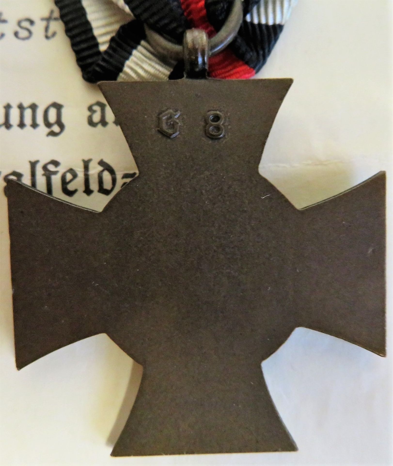 Ehrenkreuz für Kriegsteilnehmer, 1914 - 1918, mit Verleihungsurkunde, 1934. - Bild 3 aus 3