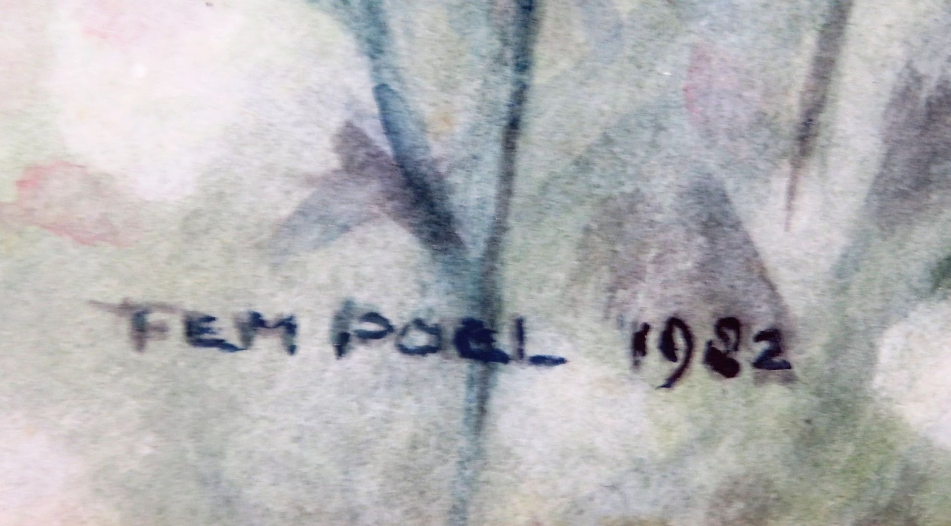 Poel, Fem, "Asiatisches Kaiserpaar", re.u.sign.u.dat. 1982, Aquarell, 41 x 33 cm, R. [58 x 49 cm] - Image 2 of 2