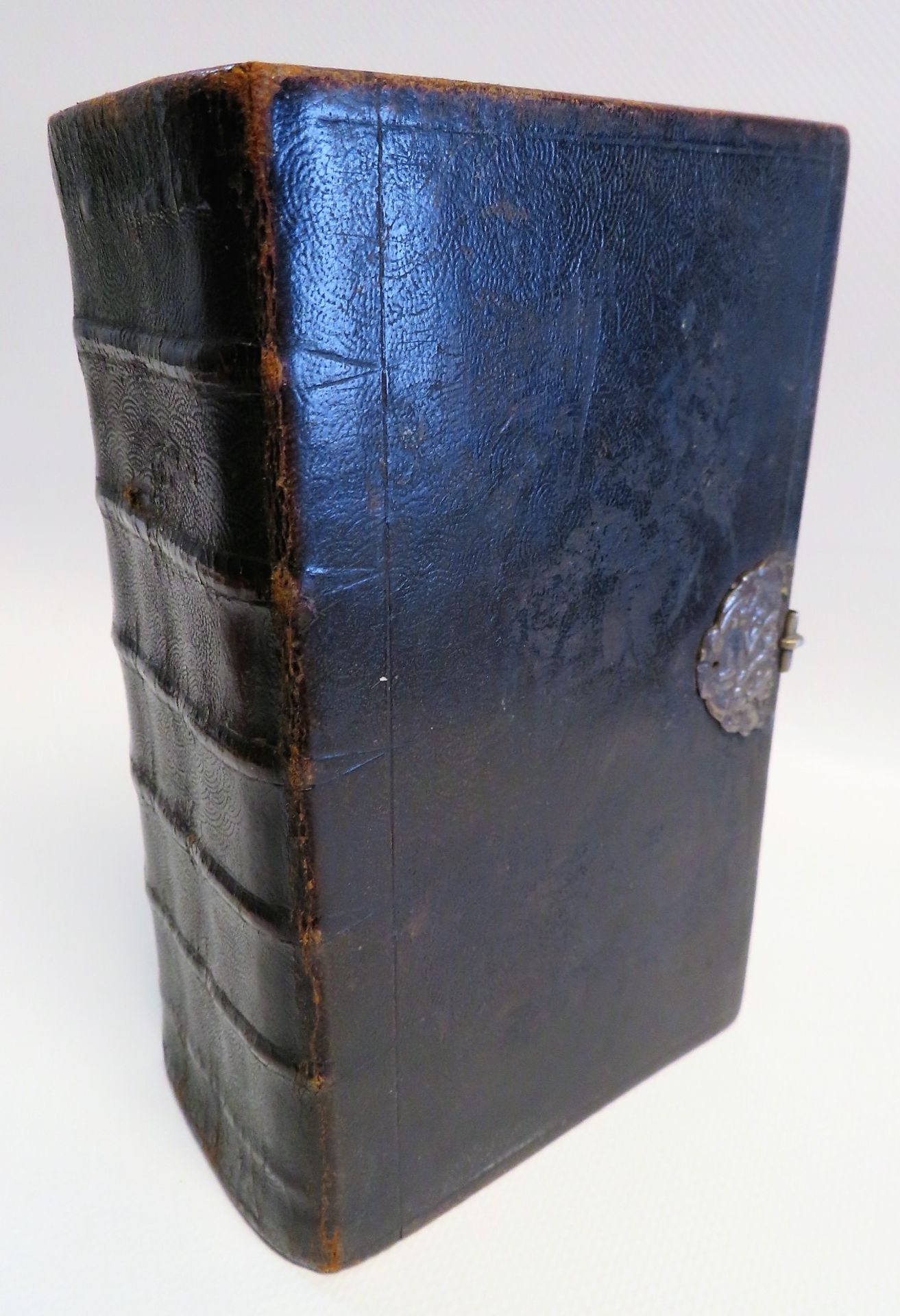 Bd., Neues Testament, Niederlande, 1862, Schloss Silber, Goldschnitt und Ledereinband, 17 x 10,5 x 