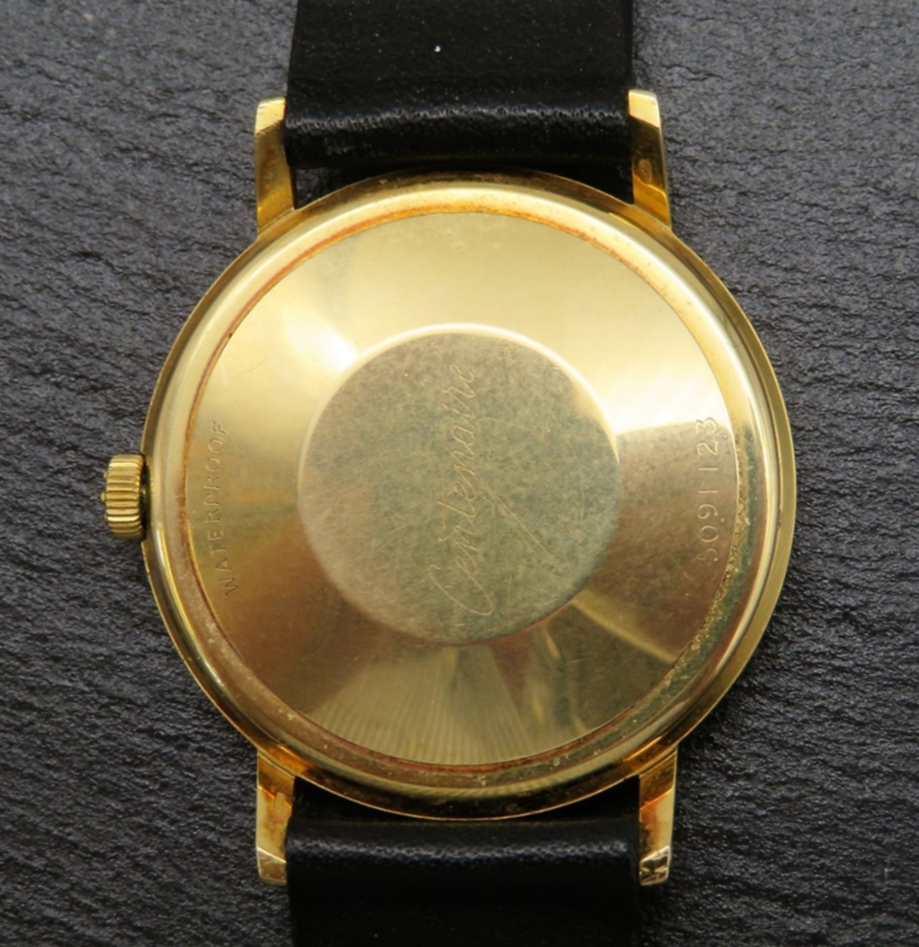 Vintage Herrenarmbanduhr, Eterna Matic Centenaire, Gehäuse 750er Gelbgold, gepunzt, brutto 35,6 g, - Image 2 of 2