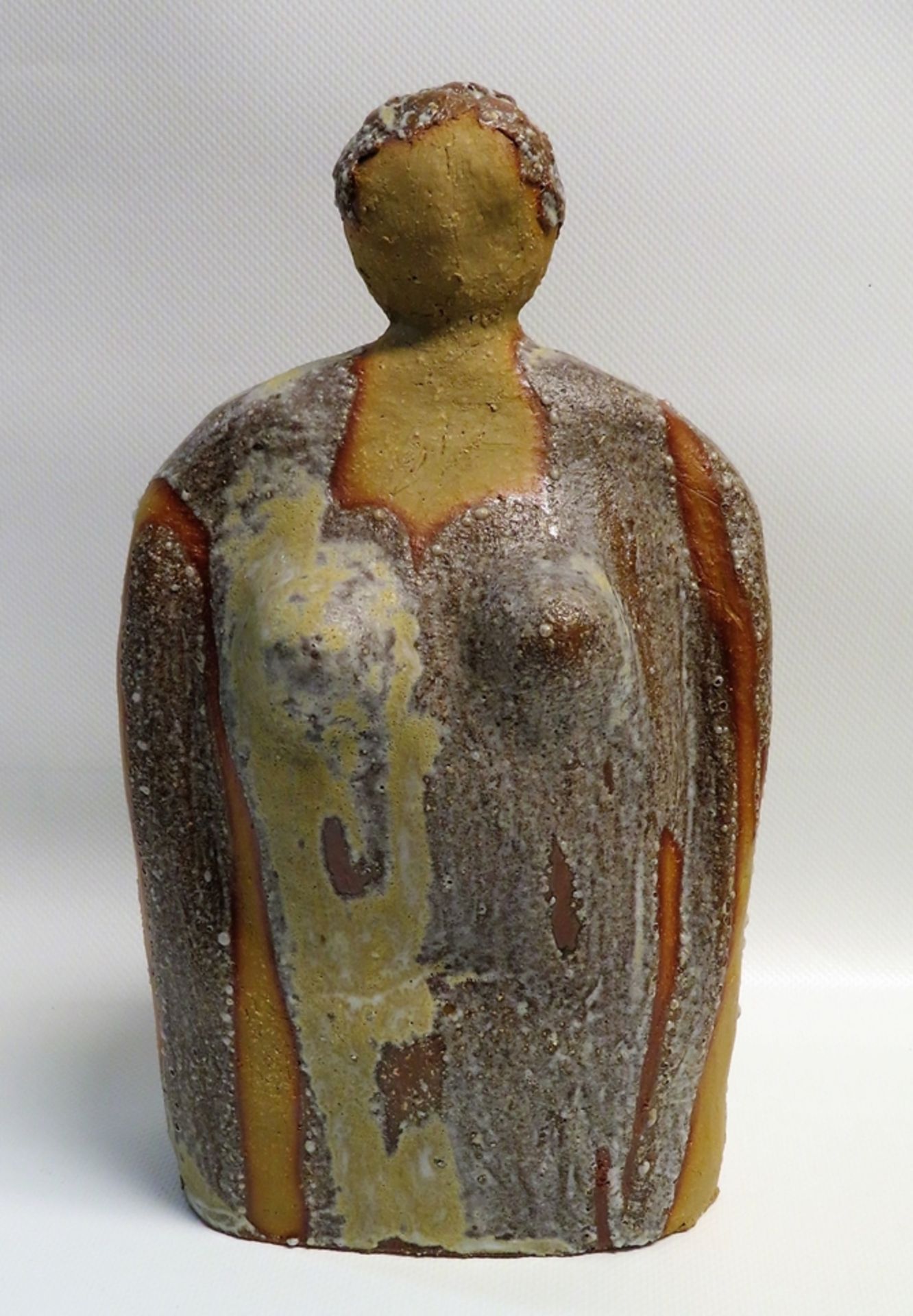 Künstler Figur, Weiblicher Akt, Ton glasiert, monogr.u.dat. M.G.(19)96 (Groothuizen), 27 x 15 x 8 c