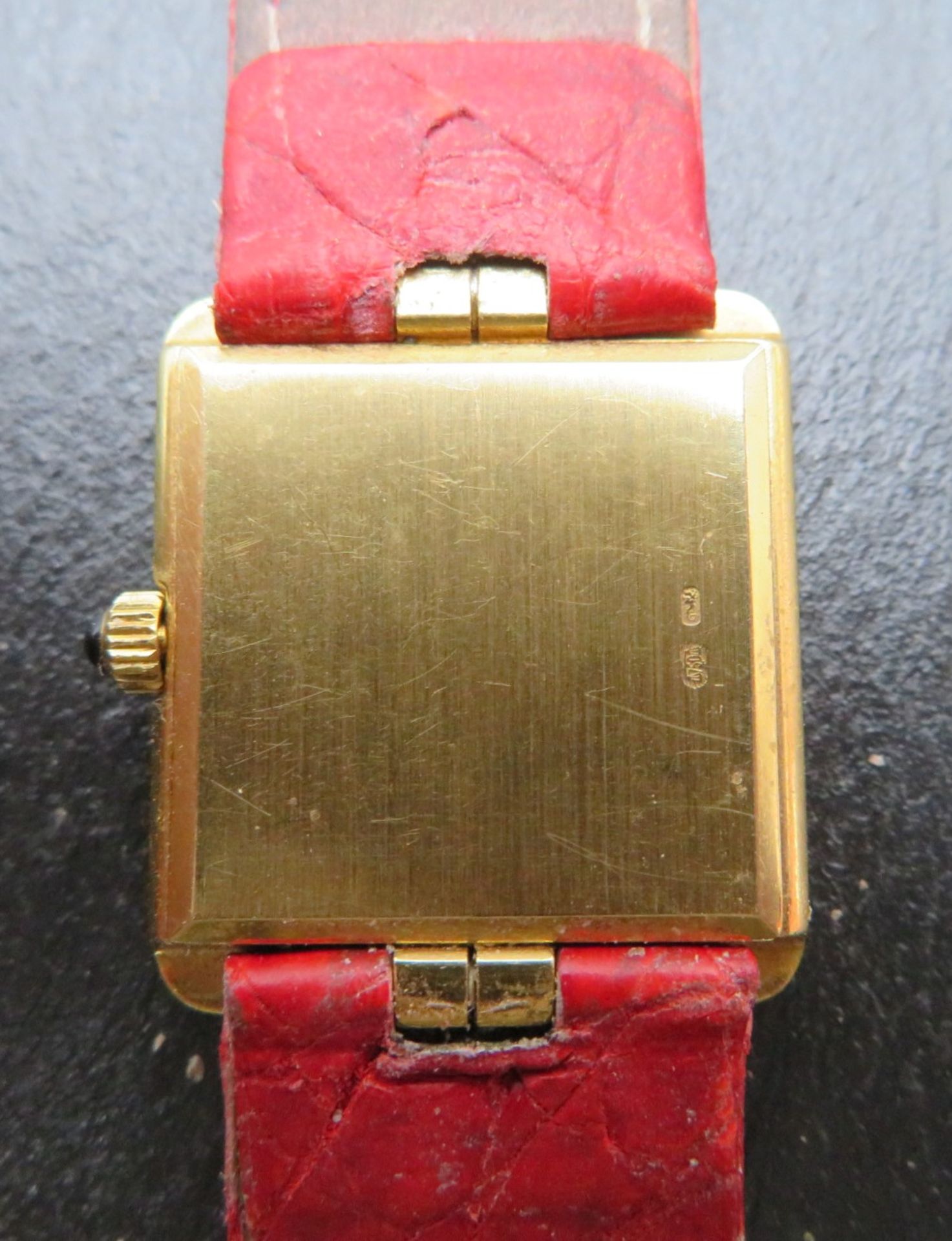 DAU, Patek Philippe, 50 Brillanten, zus.ca. 0,20 ct, Gehäuse Gelbgold 750/000, gepunzt, brutto 29,5 - Bild 3 aus 6