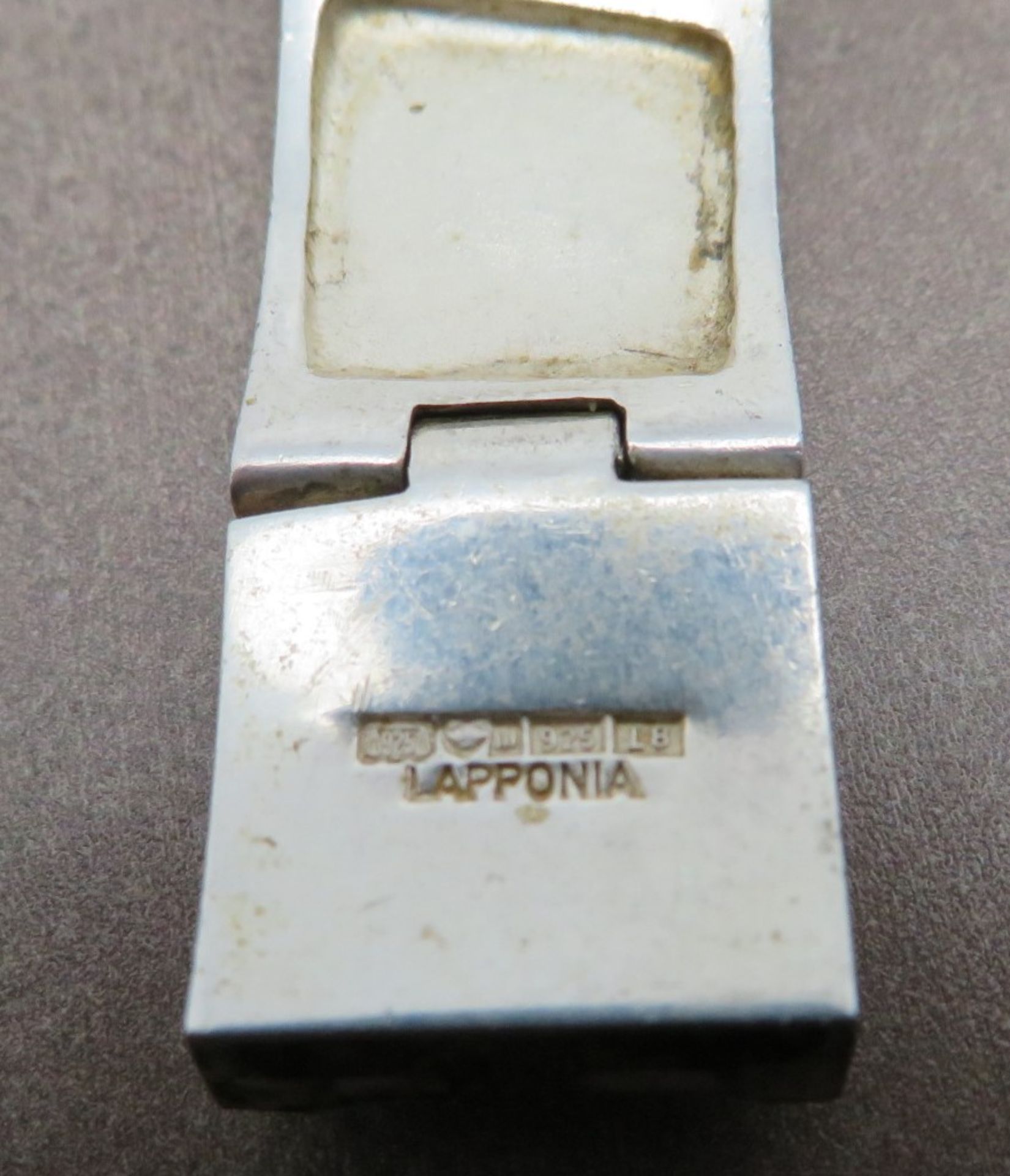 Designer Armband, Finnland, Lapponia, Entwurf Björn Weckström, 1988, Silber 925/000, gepunzt, sign. - Bild 2 aus 2