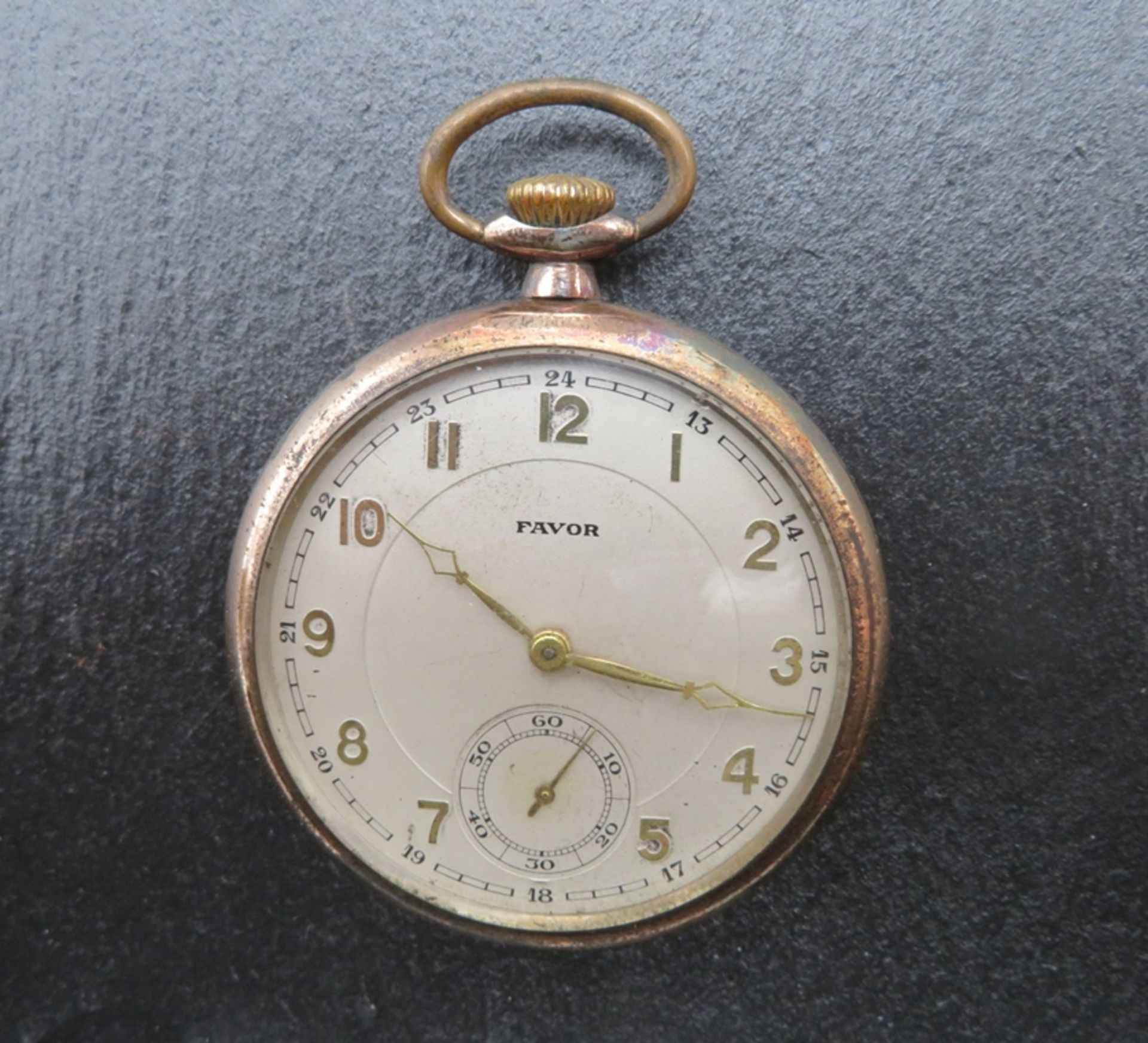 Taschenuhr, Pavor, um 1900, Gehäuse Silber 800/000, gepunzt, Teilvergoldung, Kronenaufzug, intakt, 