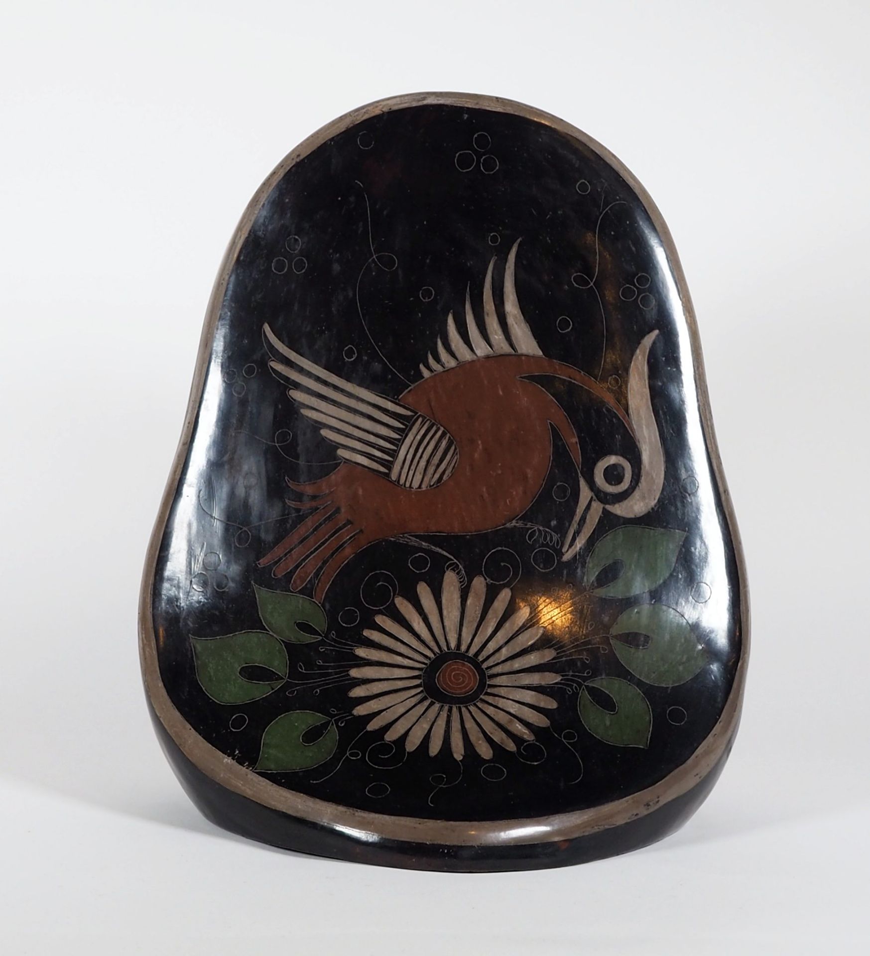 FIGUR, Sitzende Eule, Mexiko, Keramik, - Bild 2 aus 2