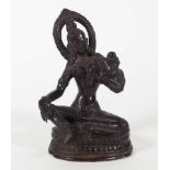 FIGUR, Indien, Sitzende Shiva auf Lotussockel,