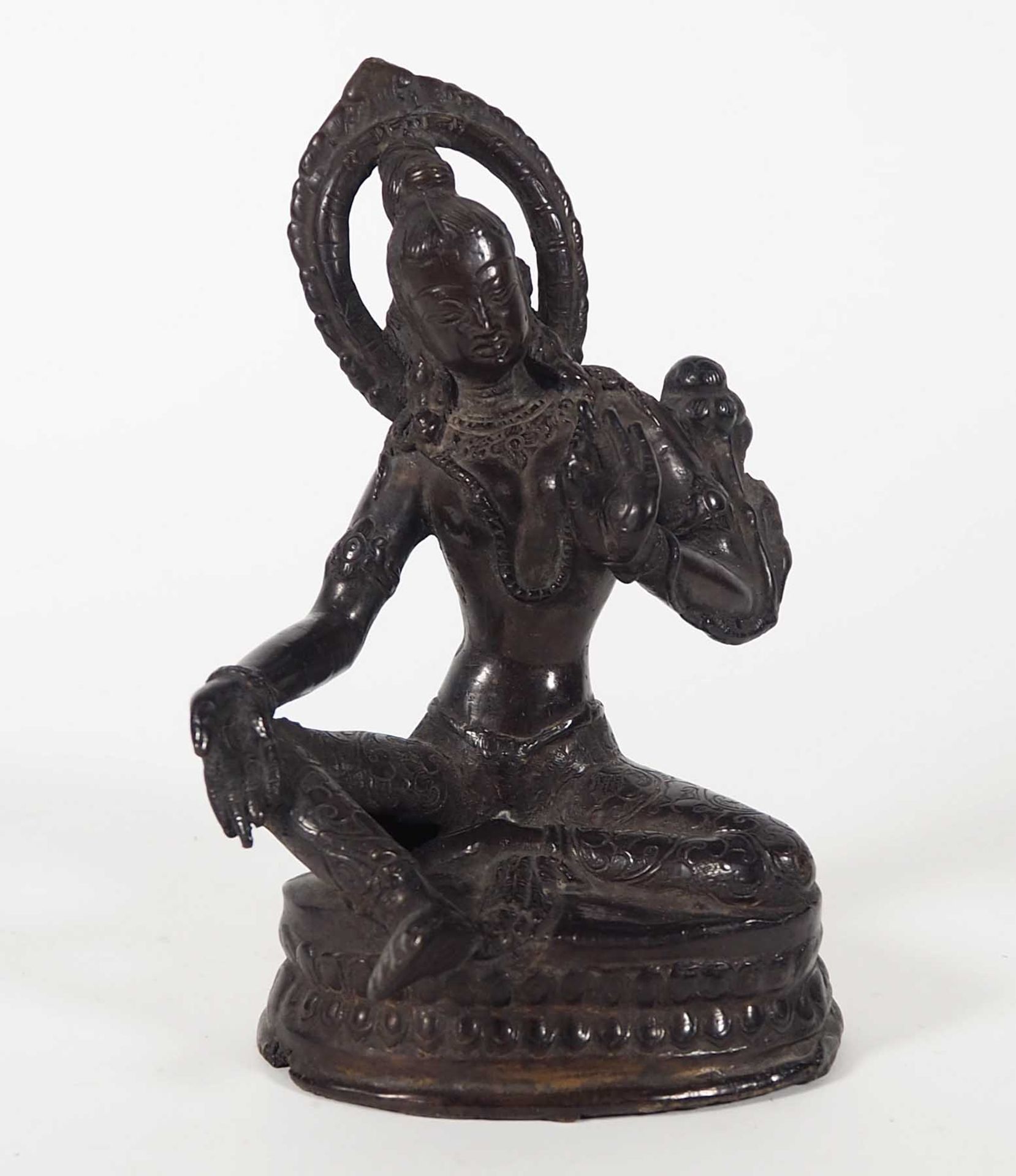FIGUR, Indien, Sitzende Shiva auf Lotussockel,