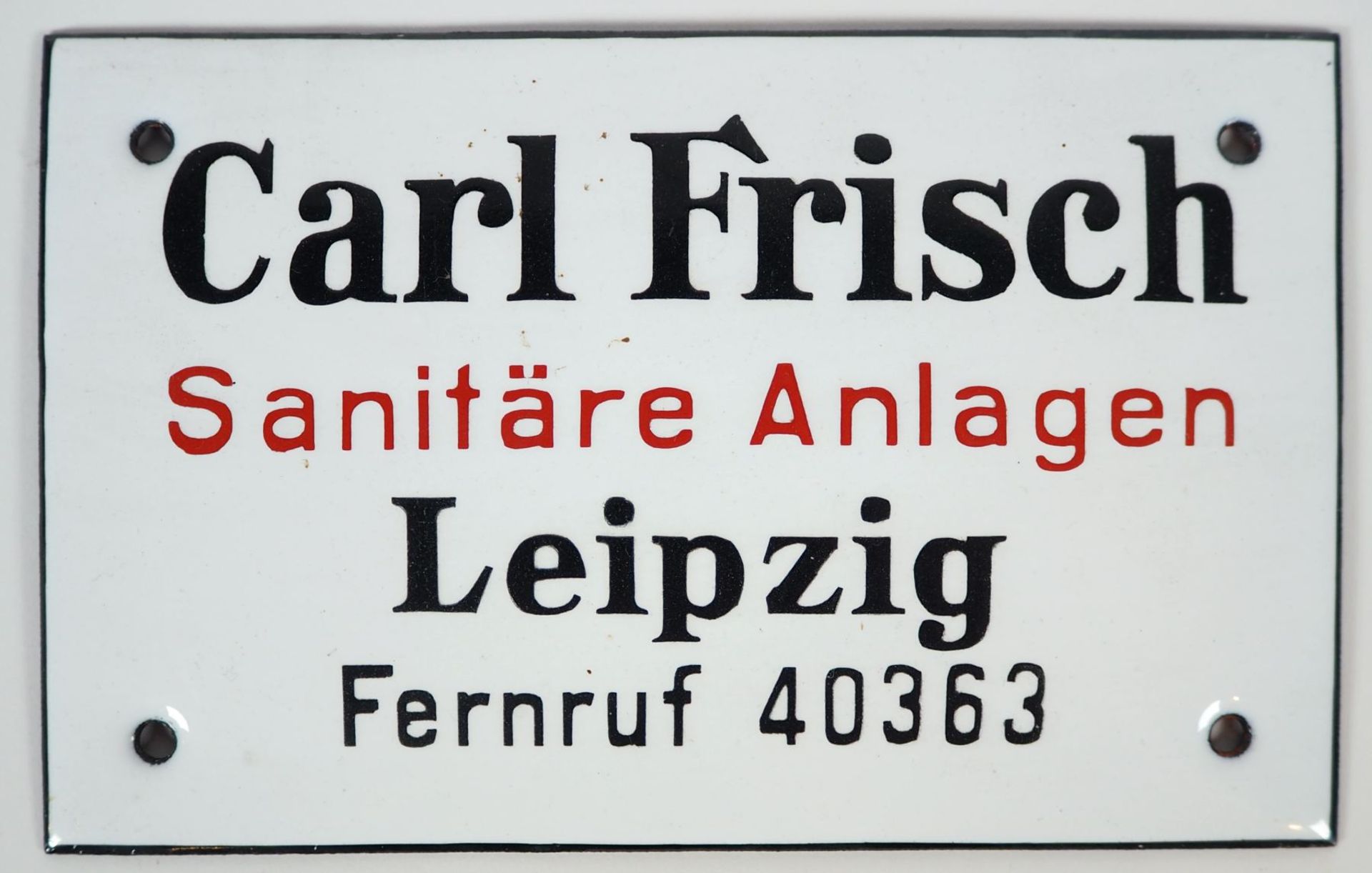 EMAILLESCHILD, 1930er Jahre, Carl Frisch