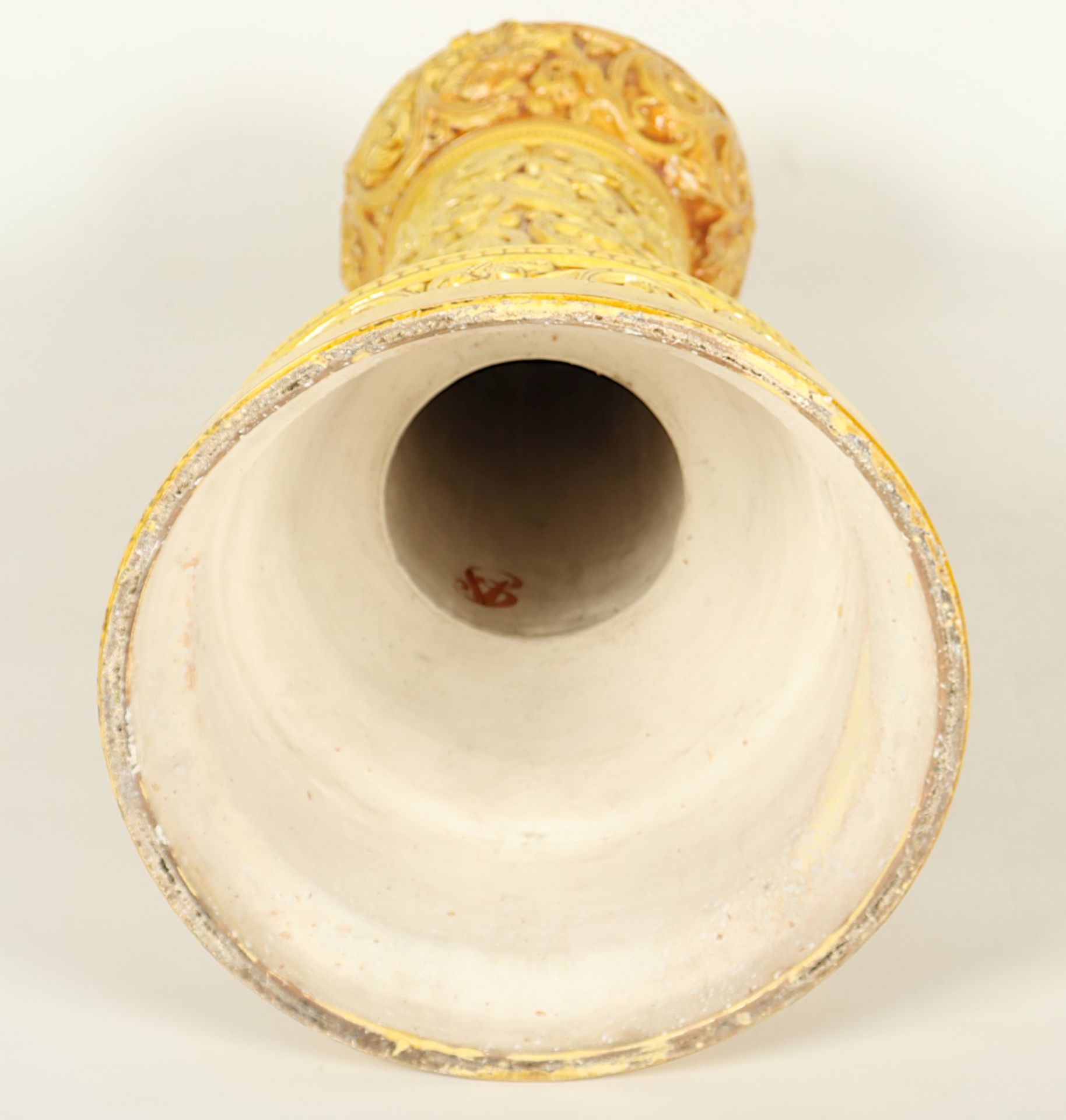 BLUMENSÄULE, Keramik, gelb-orange - Bild 6 aus 7