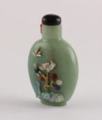 SNUFF BOTTLE, Jade, schauseitig in