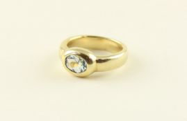 AQUAMARINRING, 585/ooo Gelbgold,