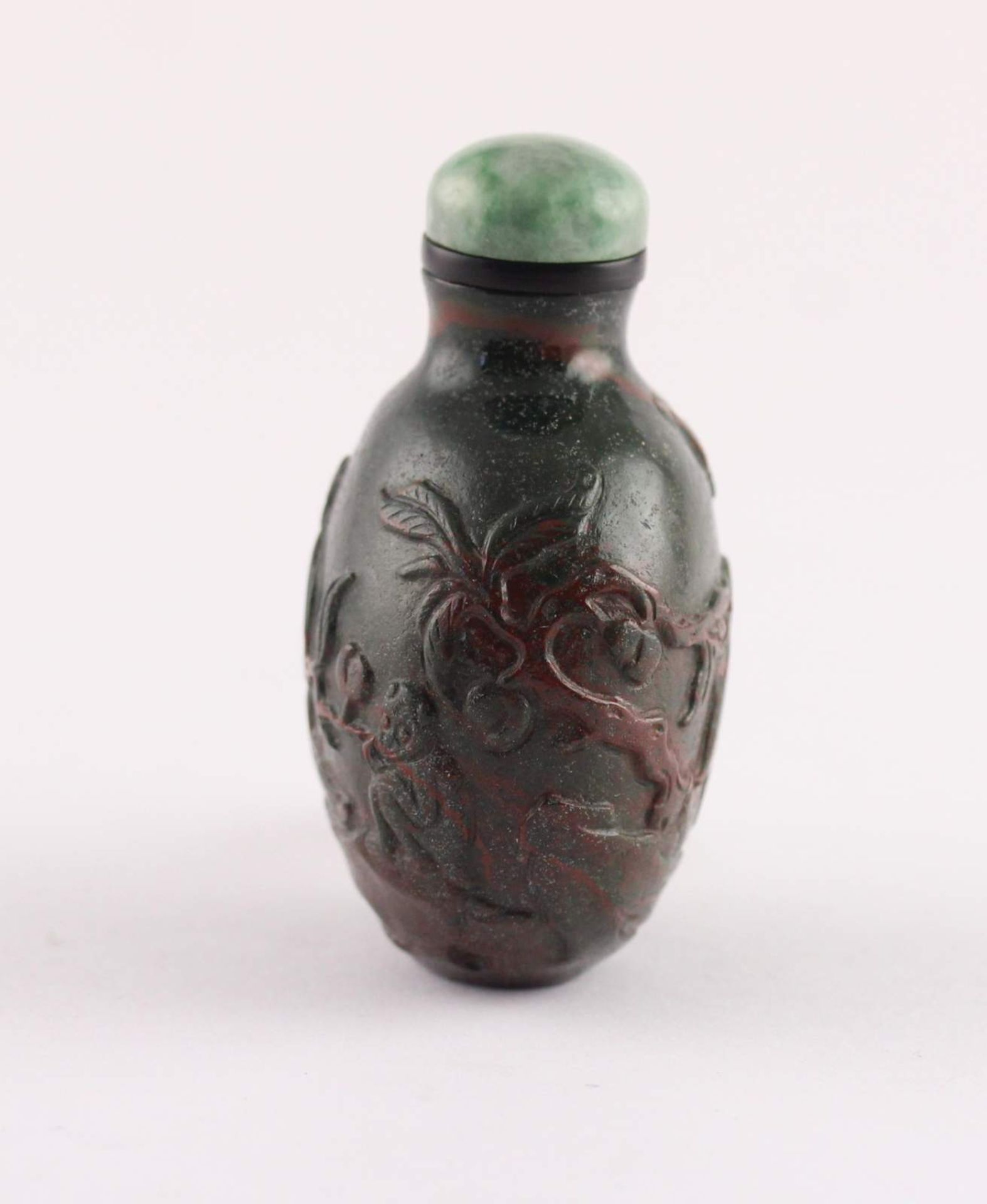 SNUFF BOTTLE, Stein, im flachen Relief - Bild 3 aus 3