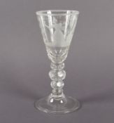 POKAL, farbloses, geschliffenes Glas,