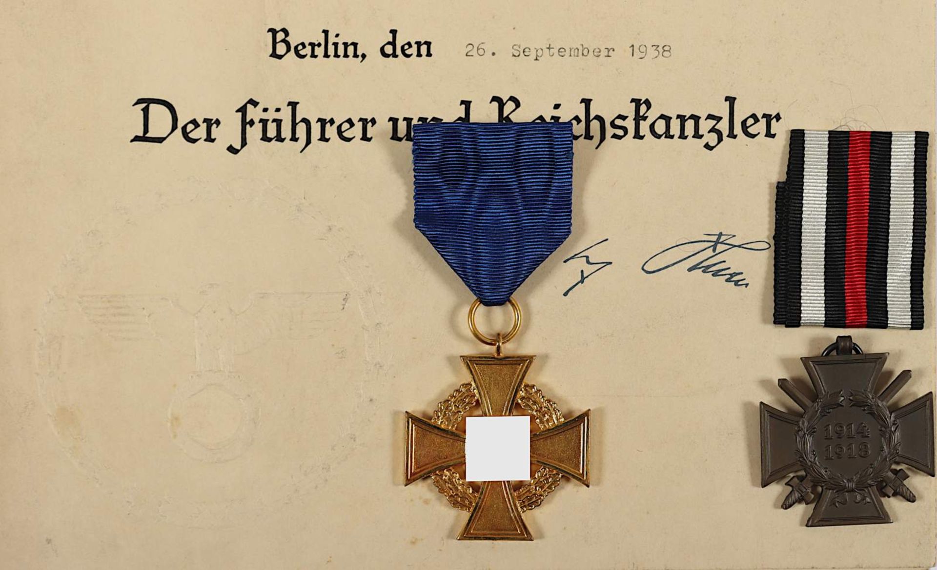 TREUDIENST-EHRENZEICHEN IN GOLD 1938, - Bild 2 aus 3