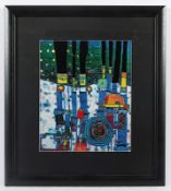 HUNDERTWASSER, Friedensreich, "Blue