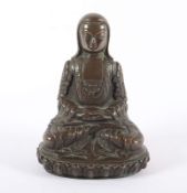 BUDDHA, Bronze, H 12,5,