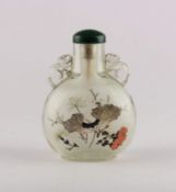 SNUFF BOTTLE, Glas, auf der Schulter