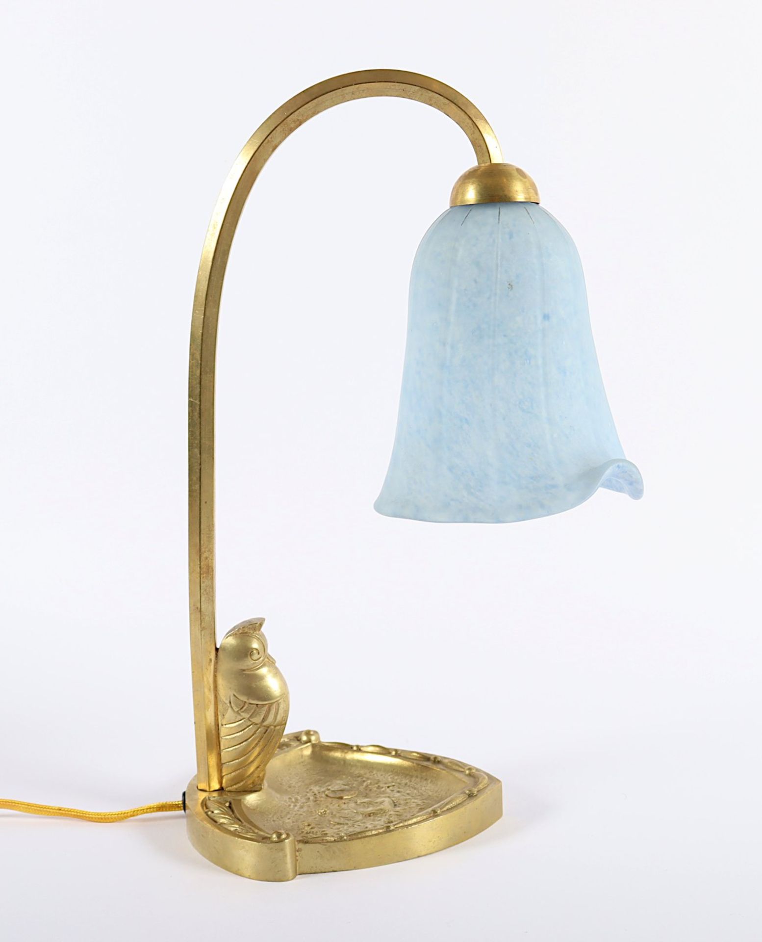 TISCHLAMPE, Bronze, vergoldet, Schirm - Bild 2 aus 2