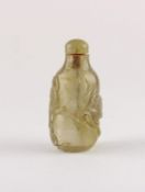 SNUFF BOTTLE, Rutilquarz, Kürbisform