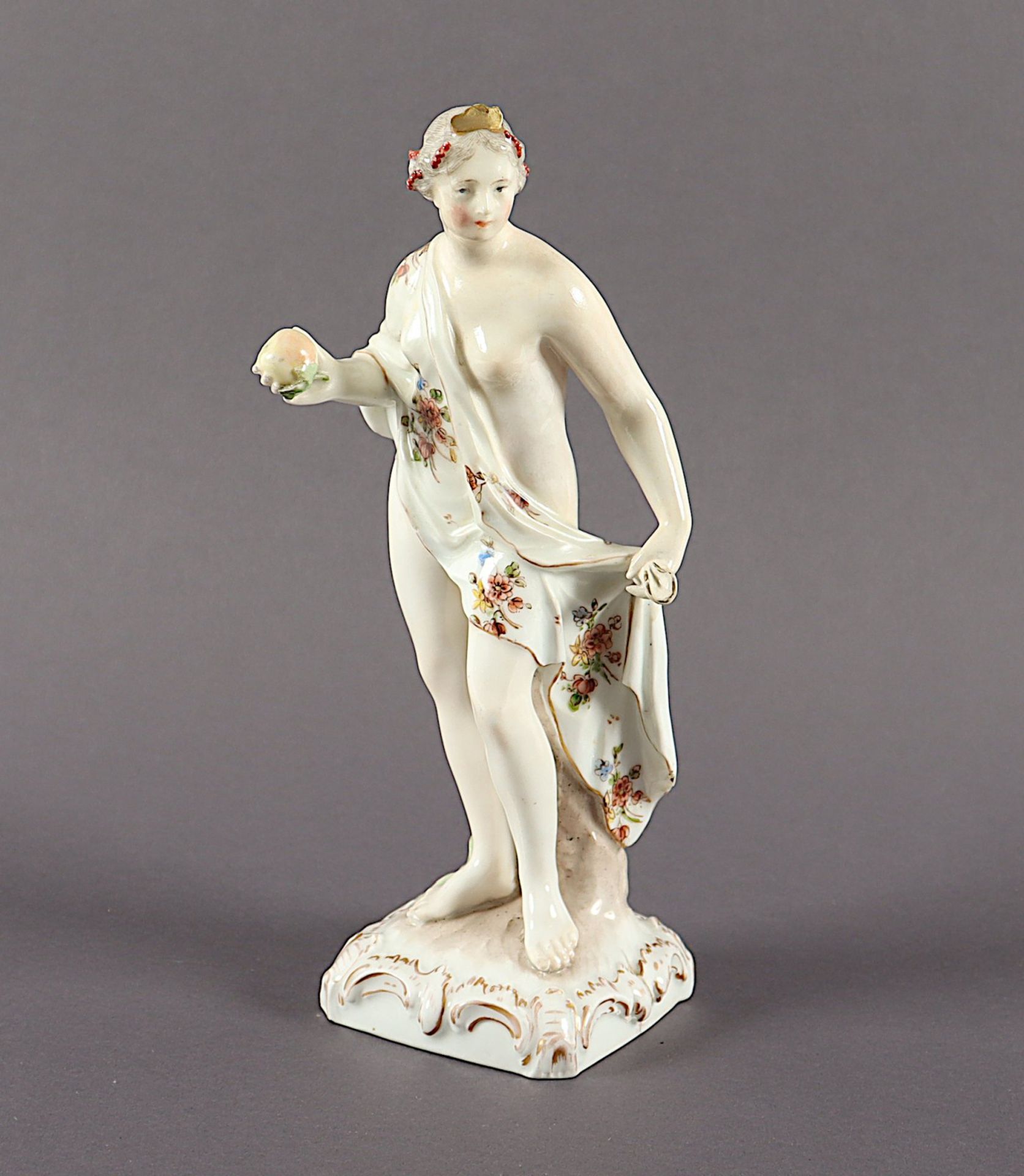 FIGUR "VENUS", farbig und gold