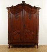 BAROCKSCHRANK, Eiche, geschnitzt,