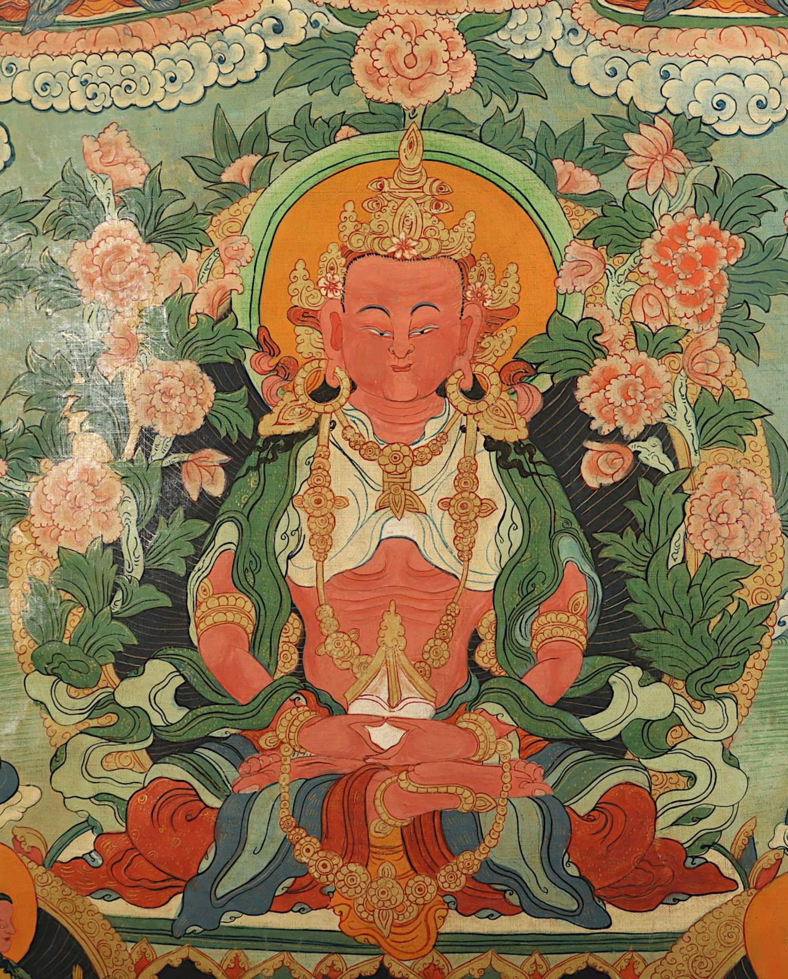 THANGKA DES AMITAYUS, Gouache und - Bild 2 aus 3