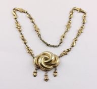 BIEDERMEIER-COLLIER, Schaumgold,