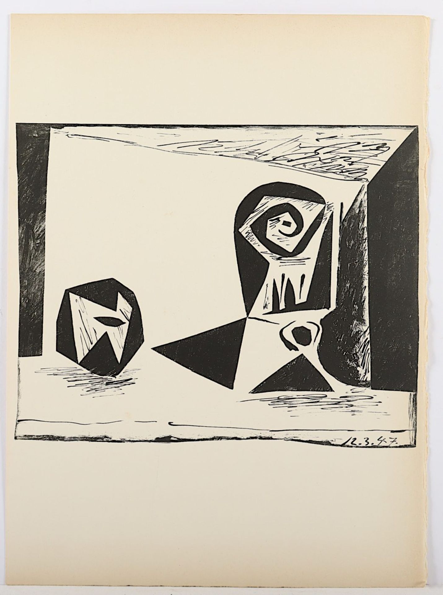 PICASSO, Pablo, "Composition au verre