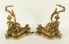 PAAR KAMINBÖCKE, Bronze, vergoldet, L