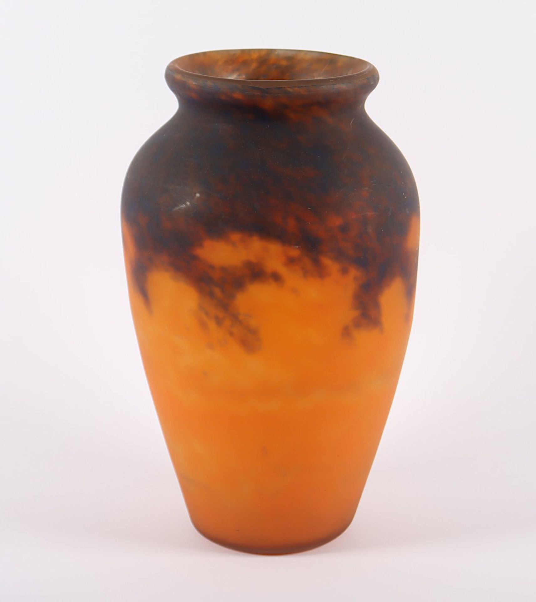 VASE, farbloses, satiniertes Glas, - Image 2 of 3