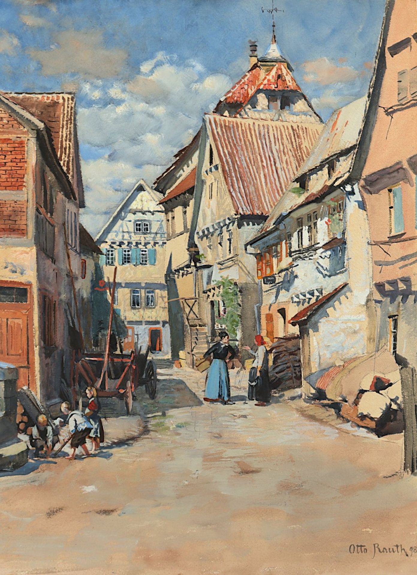 RAUTH, Otto (1862-1922), "Straßenszene