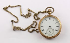 HERRENTASCHENUHR, Gehäuse aus Rotgold