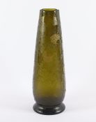 GROSSE VASE, grün getöntes Glas,