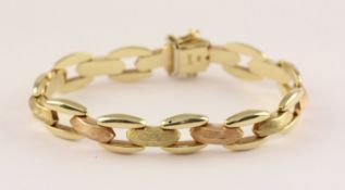 ARMBAND, 585/ooo Gelbgold und Rotgold,