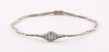 ART-DECO ARMBAND, 585/ooo Weißgold,