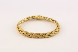 ARMBAND, 750/ooo Gelbgold, geflochten,