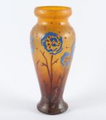 ART-DÉCO-VASE, farbloses Glas,