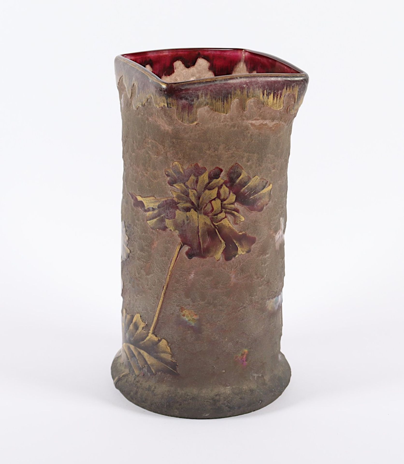 VASE, farbloses Glas, violett - Bild 2 aus 4