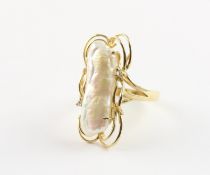 BIWAPERL-RING, 585/ooo Gelbgold, RG