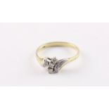 BRILLANT-RING, 585/ooo Gelbgold und