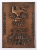 PLAKETTE KÖLNER JAHRTAUSENDAUSSTELLUNG