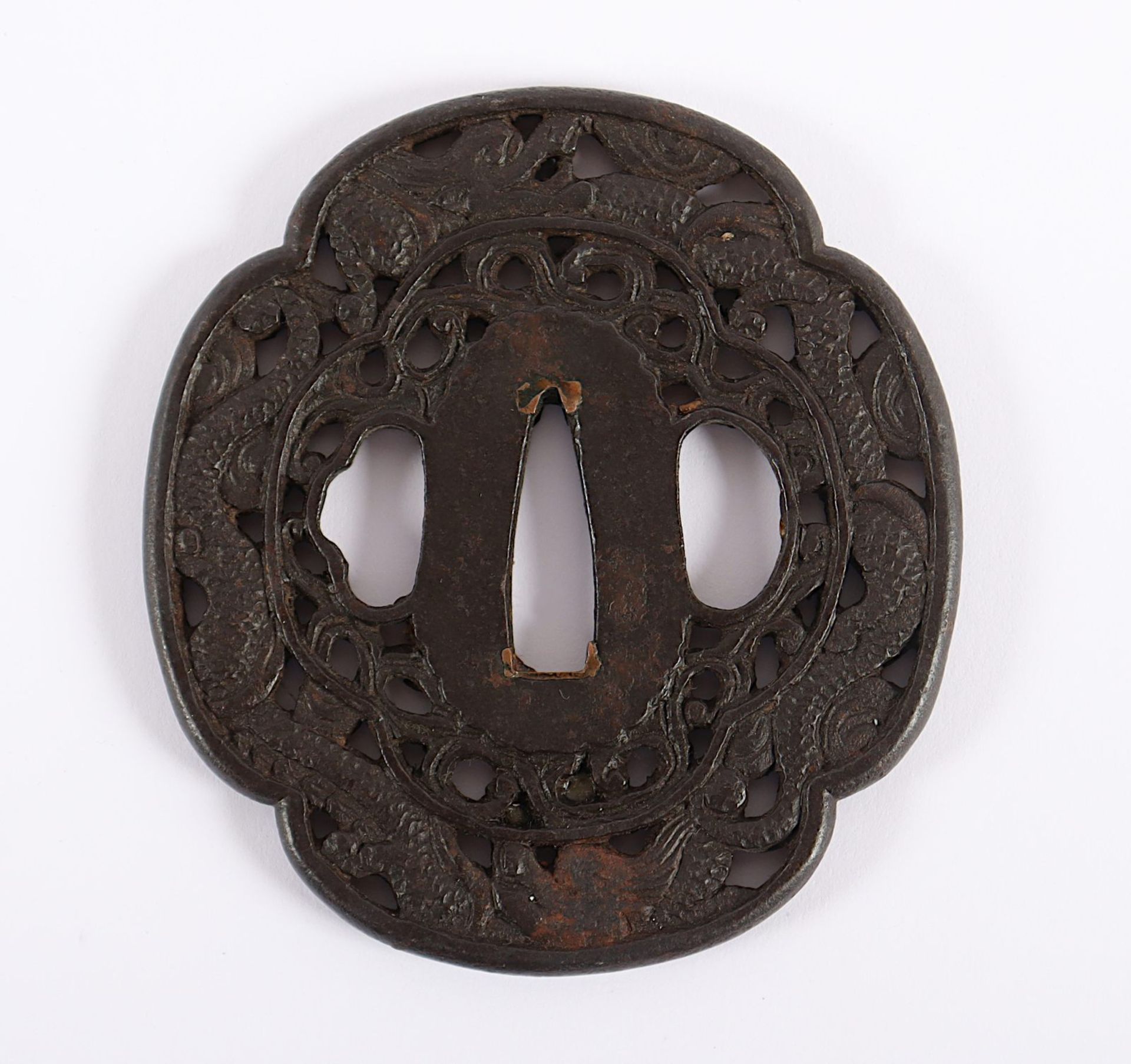 TSUBA, Eisen, Nanban-Arbeit, - Bild 2 aus 2