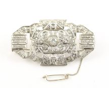 ART-DECO BRILLANT-BROSCHE, 750/ooo